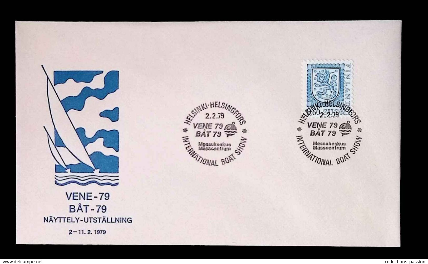 CL, Lettre, FDC, Suomi-Finland, Helsinki-Helsingfors, 2-2-79, International Boat Show - Lettres & Documents