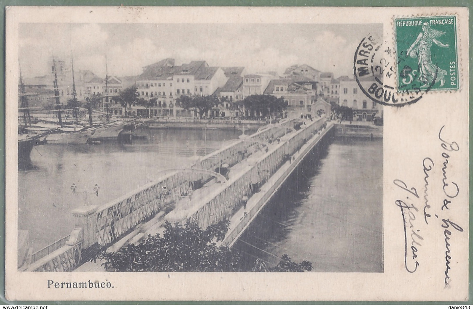 CPA Dos Précurseur, Vue Peu Courante - BRÉSIL - PERNAMBUCO - Pont Sete De Setembro - Passerelle Animée - São Paulo