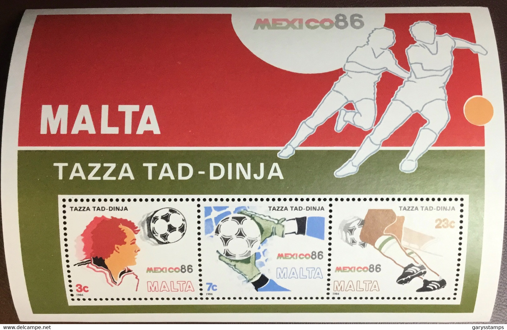 Malta 1986 World Cup Minisheet MNH - Malte