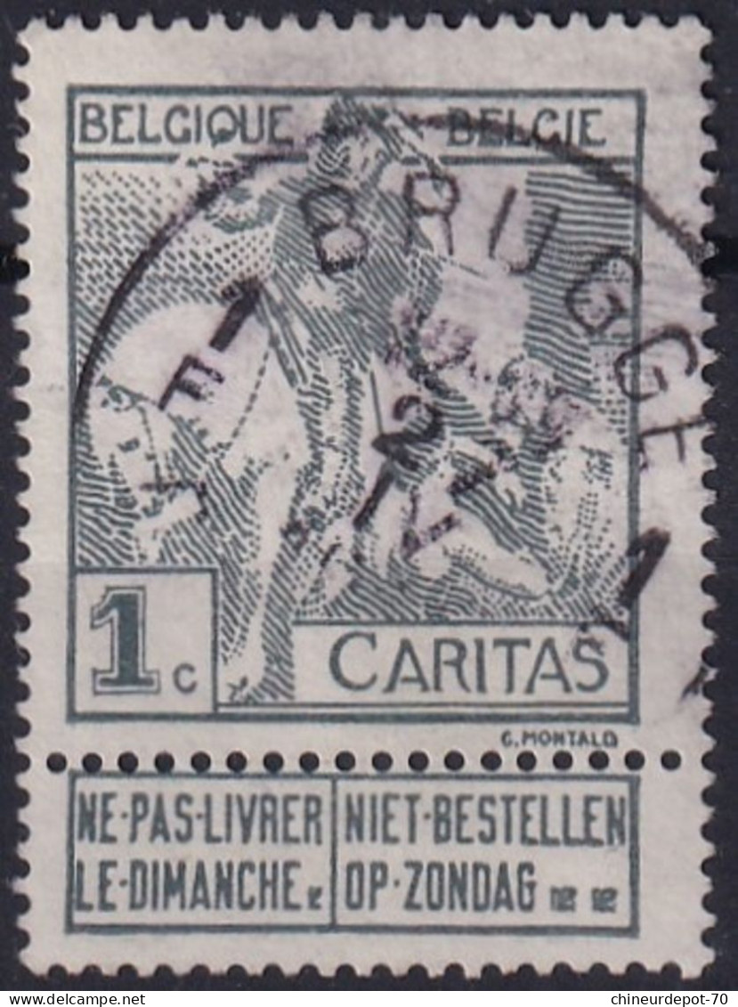 N° 84 CARITAS 1F BRUGGE - 1910-1911 Caritas
