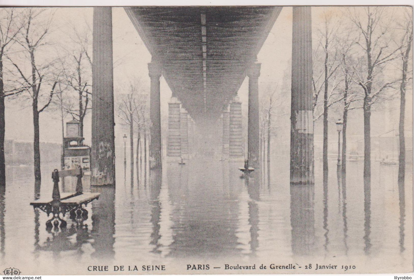 FRANCE. - Crue De La Seine - PARIS Boulevard De Grenelle - 28 Janvier 1910 - Floods