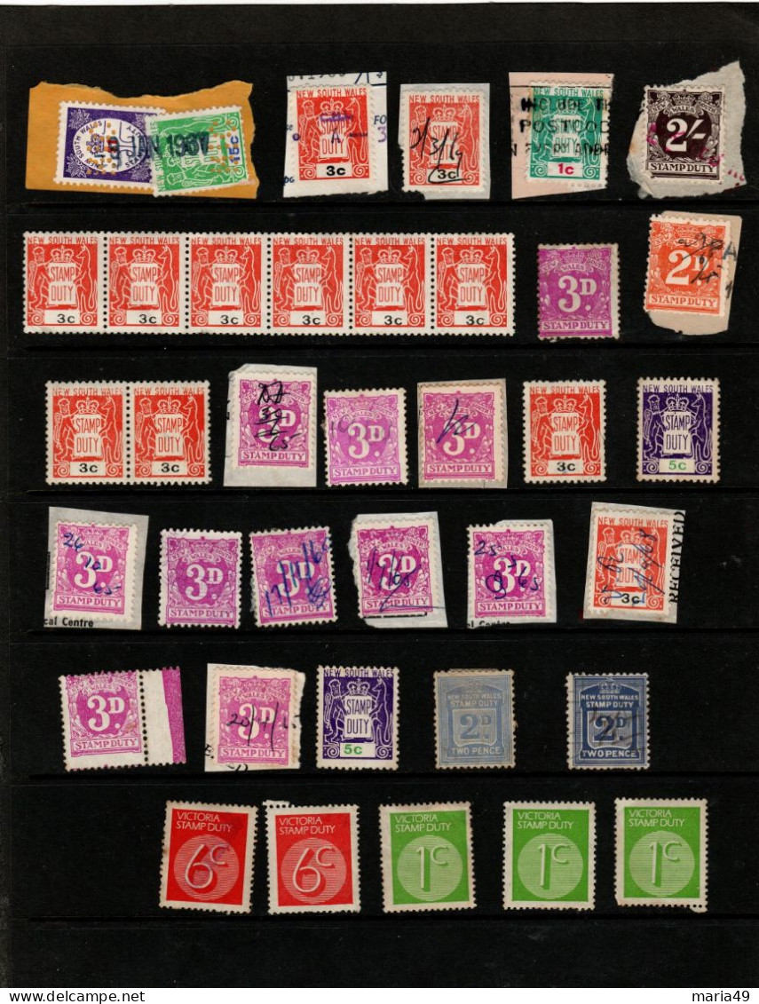 Australia Lot 54 Mint And Used Duty Stamps (37) - Lots & Kiloware (mixtures) - Max. 999 Stamps