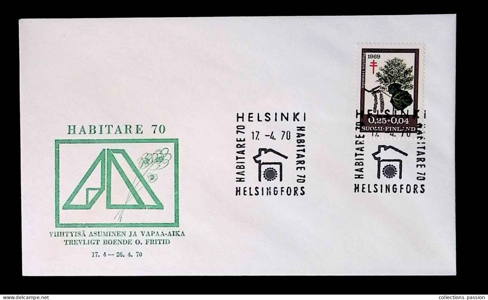 CL, Lettre, FDC, Suomi-Finland, Helsinki, 17-4-70, Habitare 70 - Cartas & Documentos