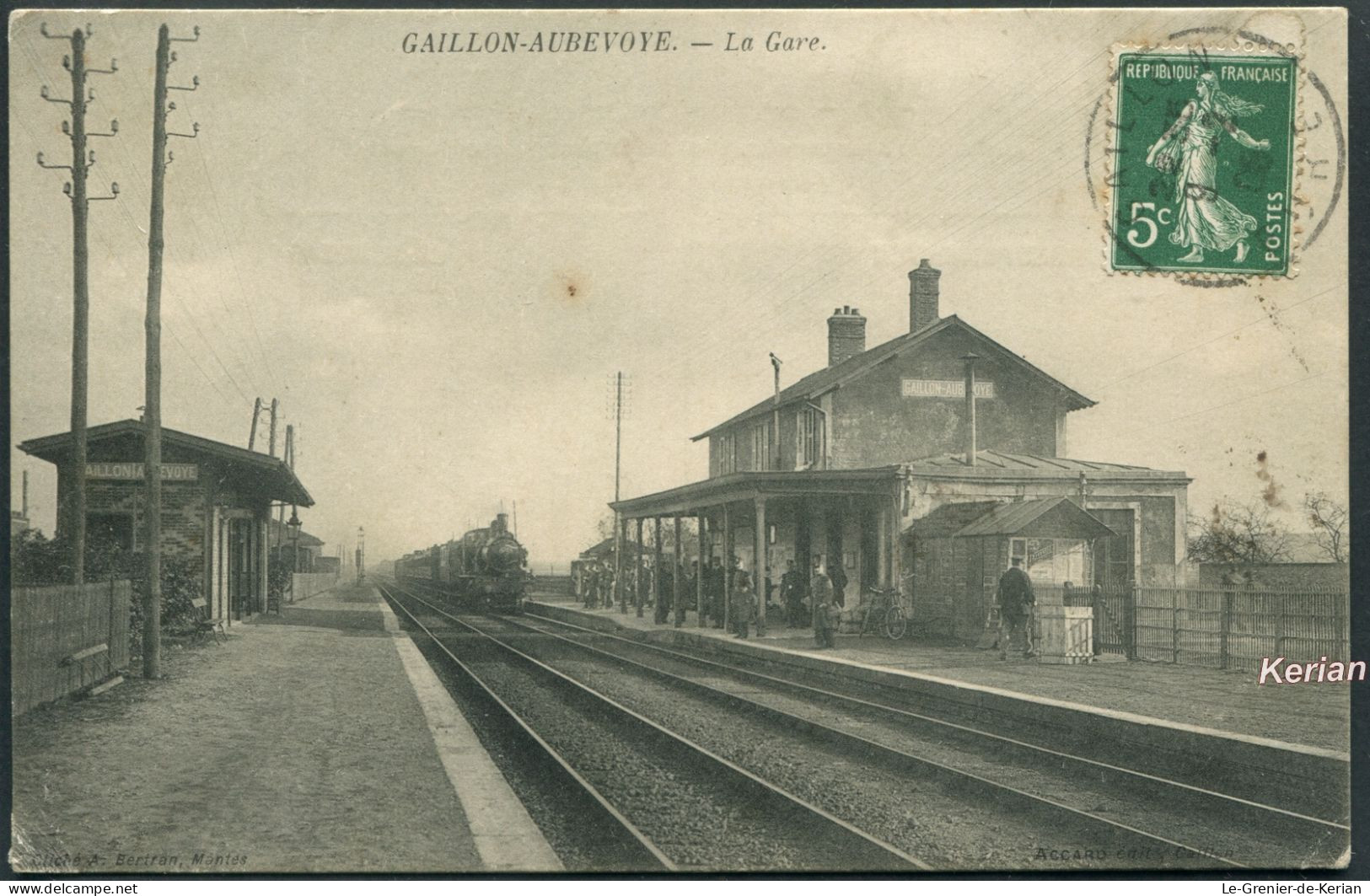 Gaillon-Aubevoye - La Gare - Cl. Bertran, Accard Edit. - Voir 2 Scans & Descriptif - Aubevoye