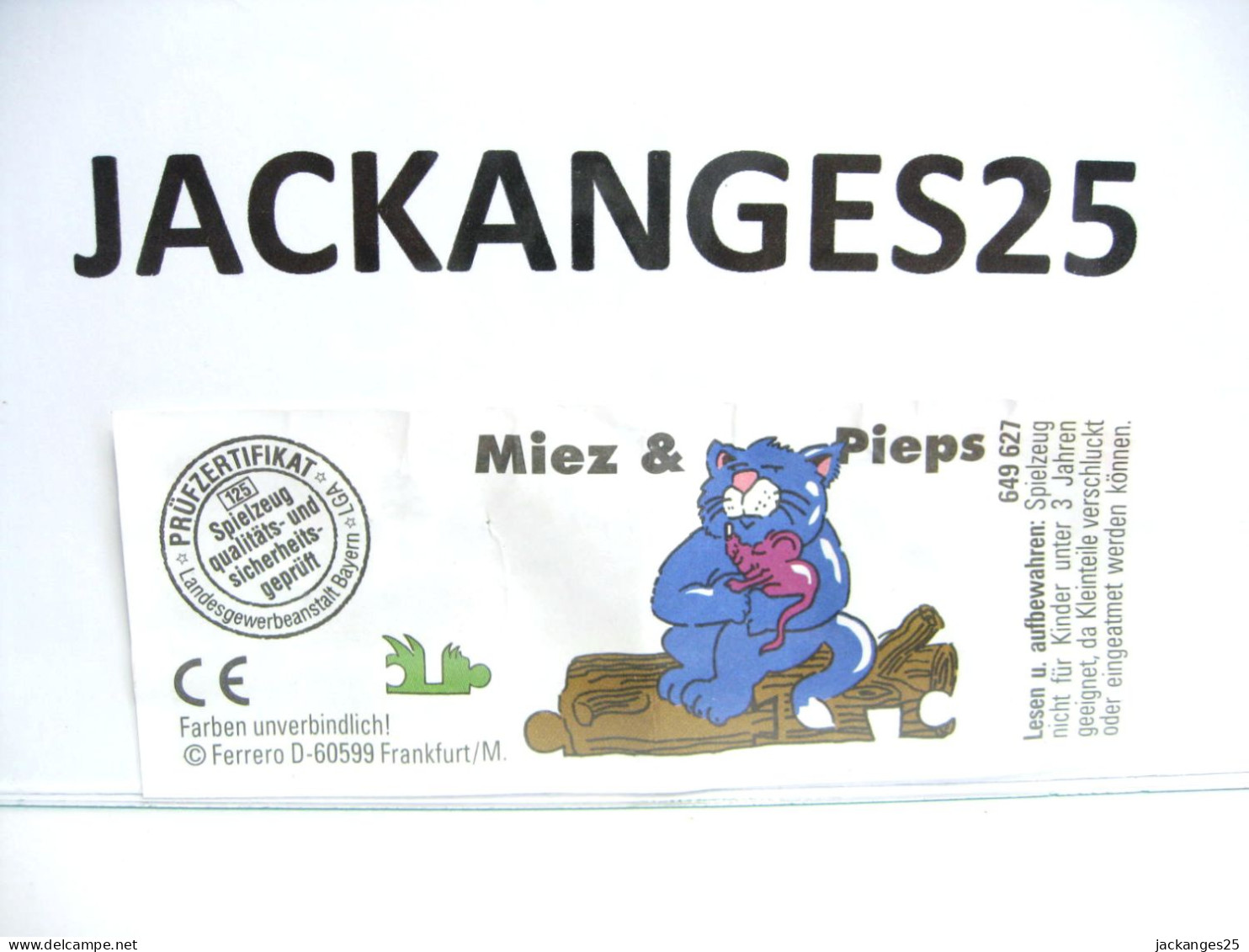 KINDER 4. 649627 LES AMIS PUZZLE 1994  + BPZ B - Rompecabezas