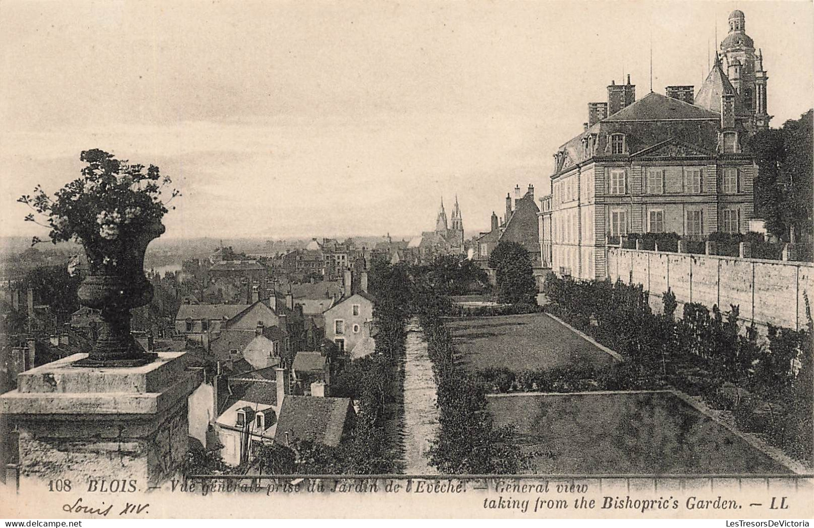FRANCE - Blois - Vue Générale Prise Du Jardin De L'Evêché - Des Maisons Au Alentour - Carte Postale Ancienne - Bordeaux