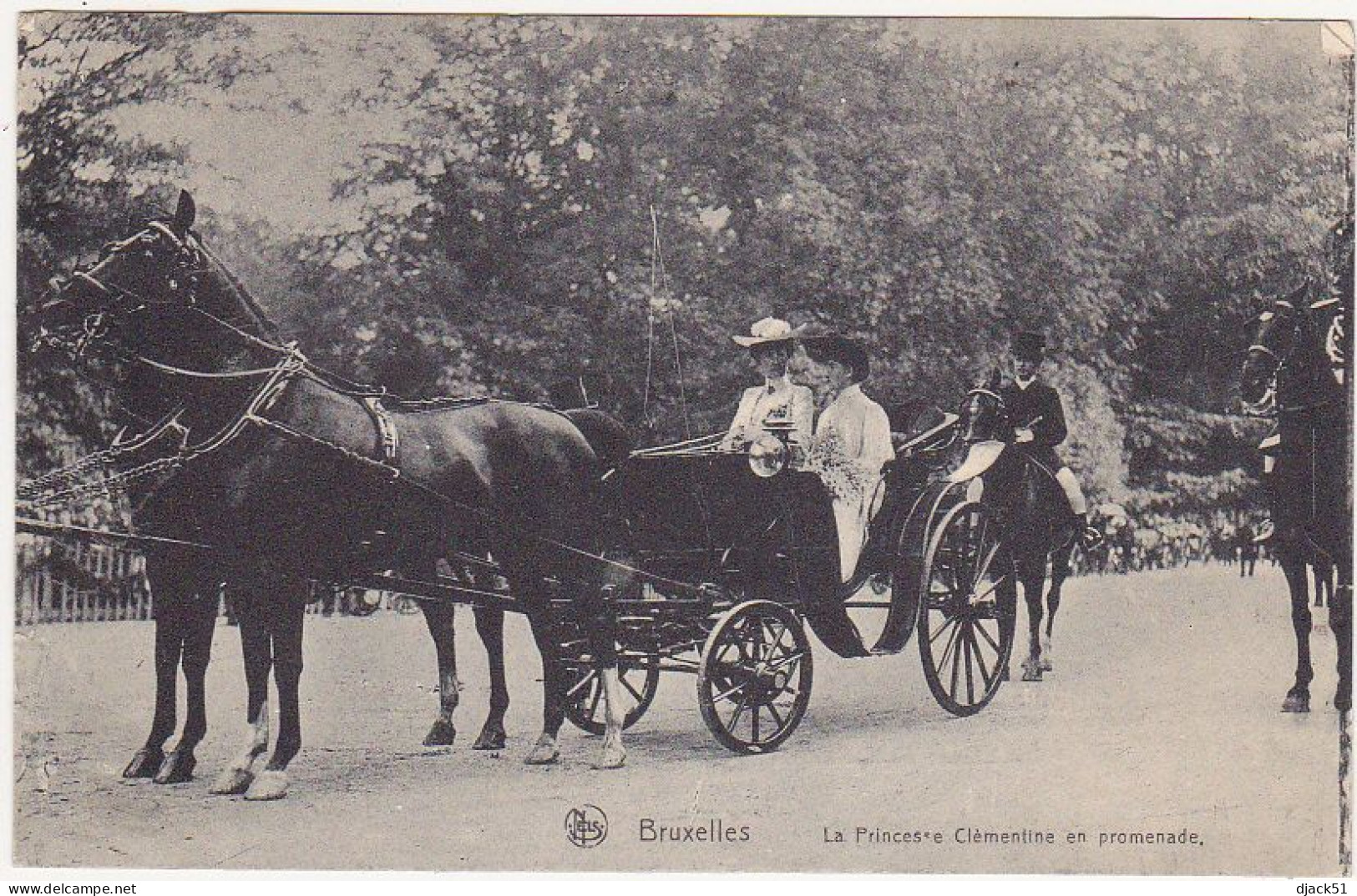 Belgique / Bruxelles - La Princesse Clèmentine En Promenade - 1910 - Personaggi Famosi