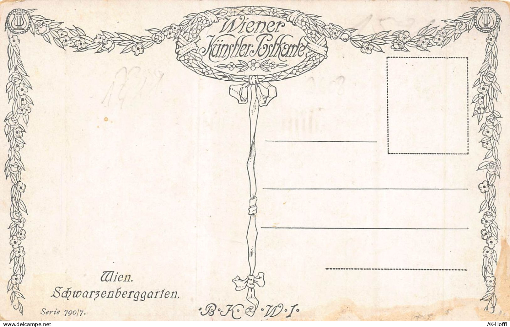 Wiener Künstler-Postkarten - Wien  Schwarzenberggarten (2952) - Belvedère