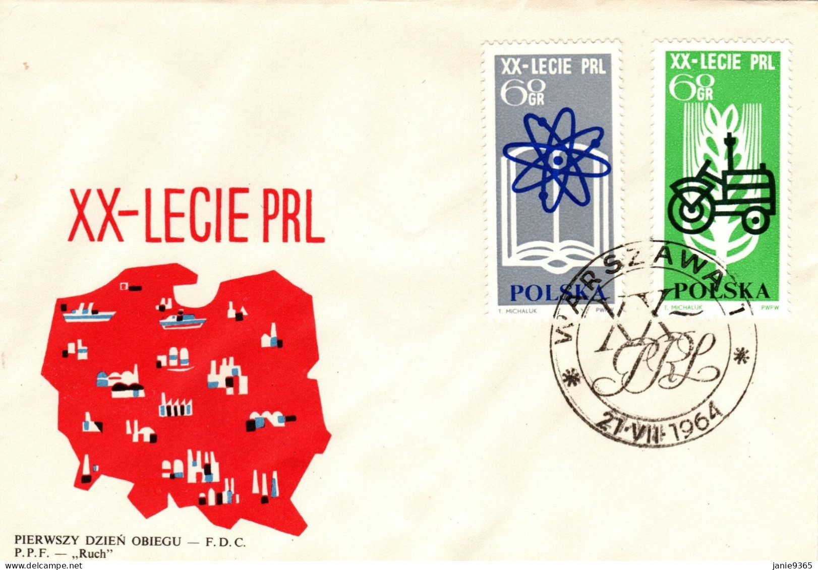 Poland 1964 20 Anniv Of The Polish People ,First Day Cover C - FDC