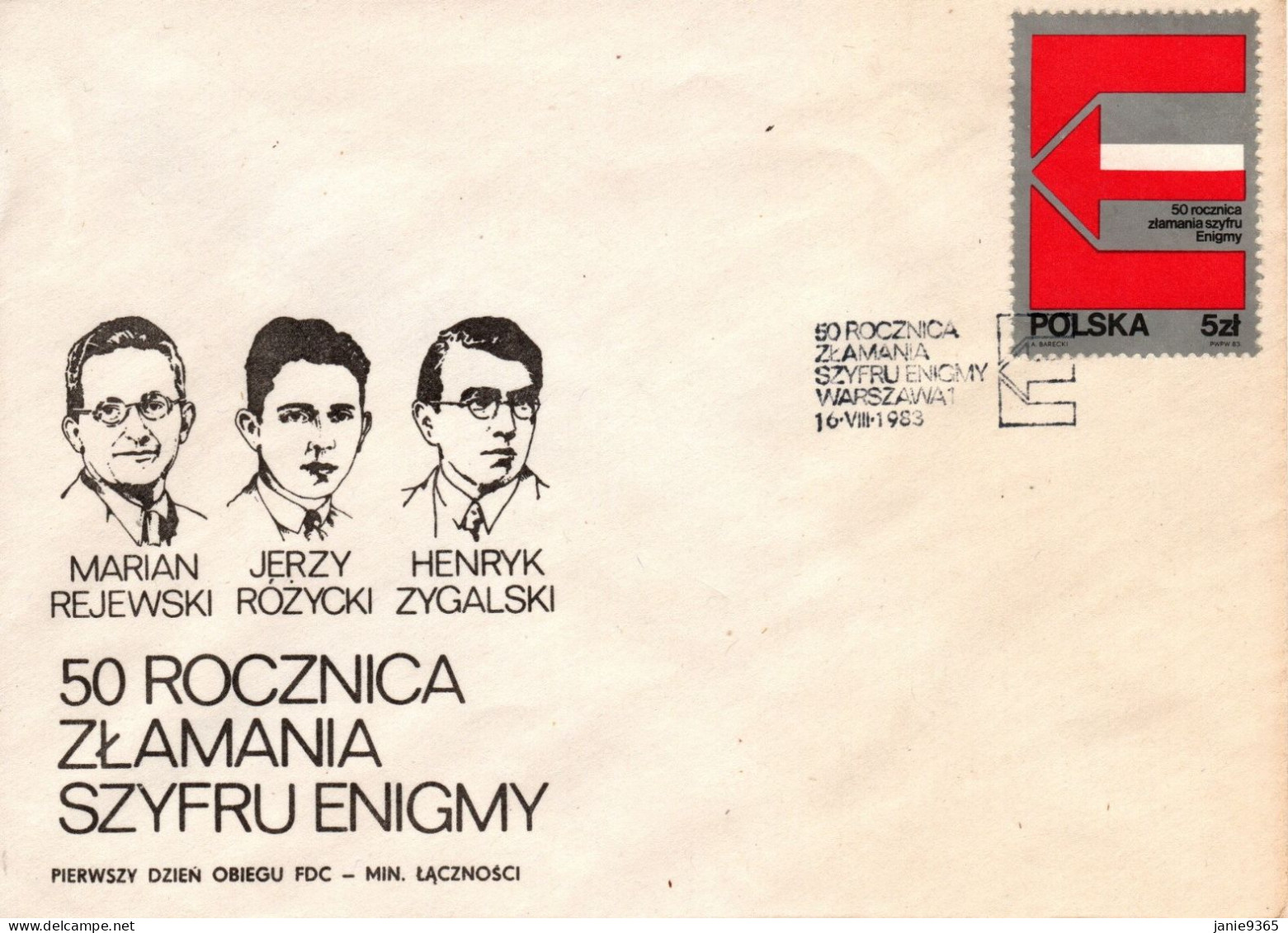 Poland 1983 Enigma Decoding Machine,First Day Cover - FDC