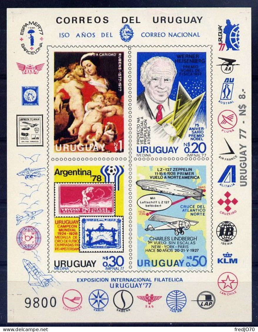 Uruguay Bloc Feuillet Football CM 78 ** - 1978 – Argentine