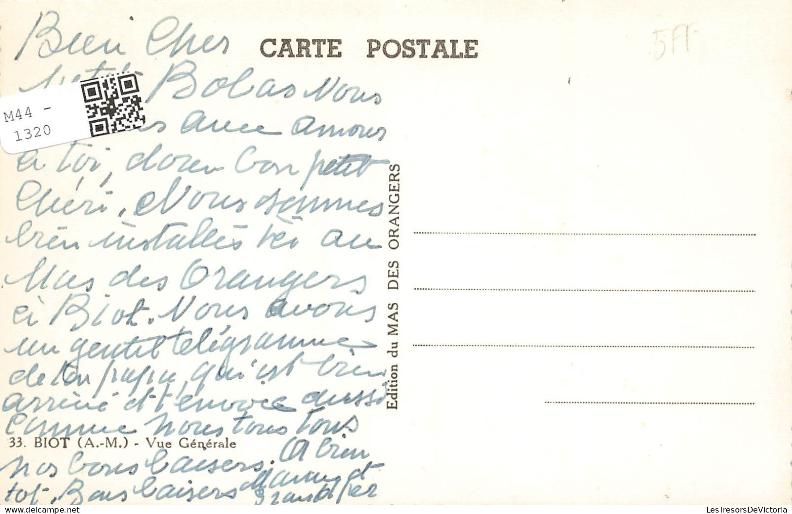 FRANCE - Biot (A M) - Vue D'ensemble De La Ville - Vue Au Loin - Carte Postale Ancienne - Biot