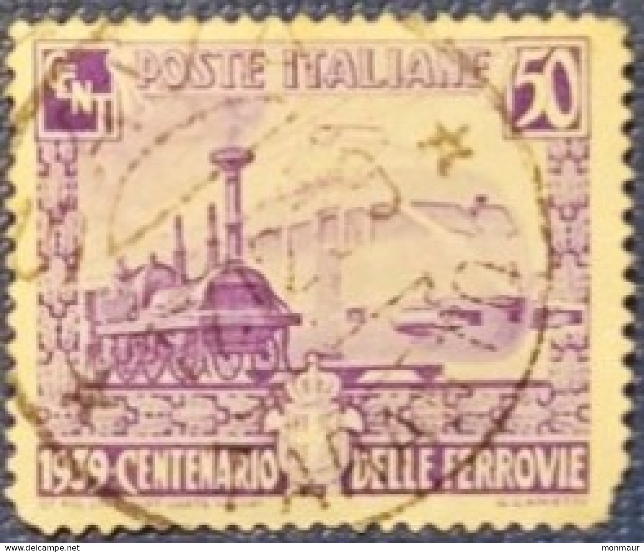 ITALIA 1939 CENTENARIO DELLE FERROVIE - Oblitérés