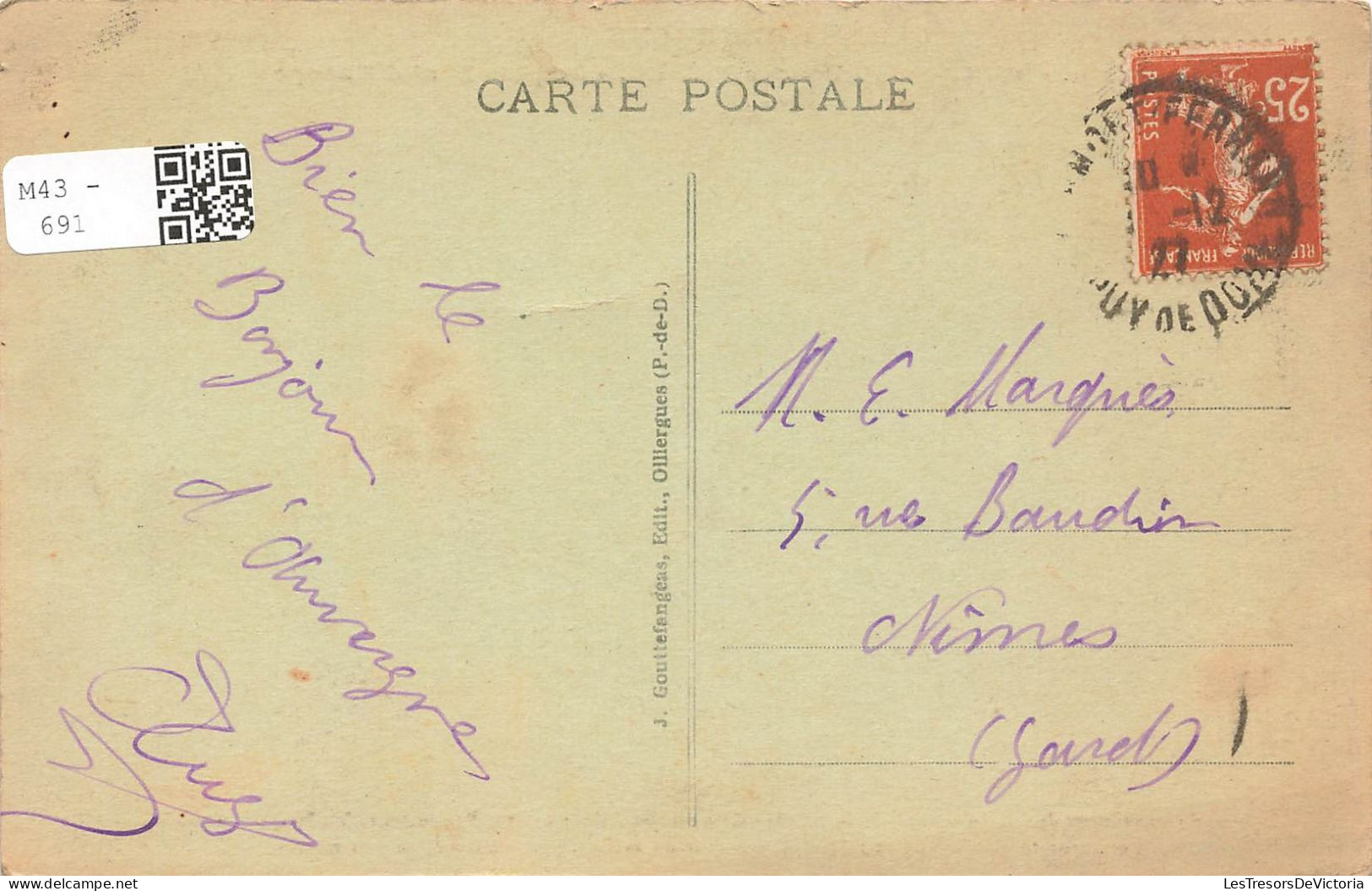 FRANCE - Viaduc Des Fades - Le Plus Haut D'Europe - Carte Postale Ancienne - Volvic