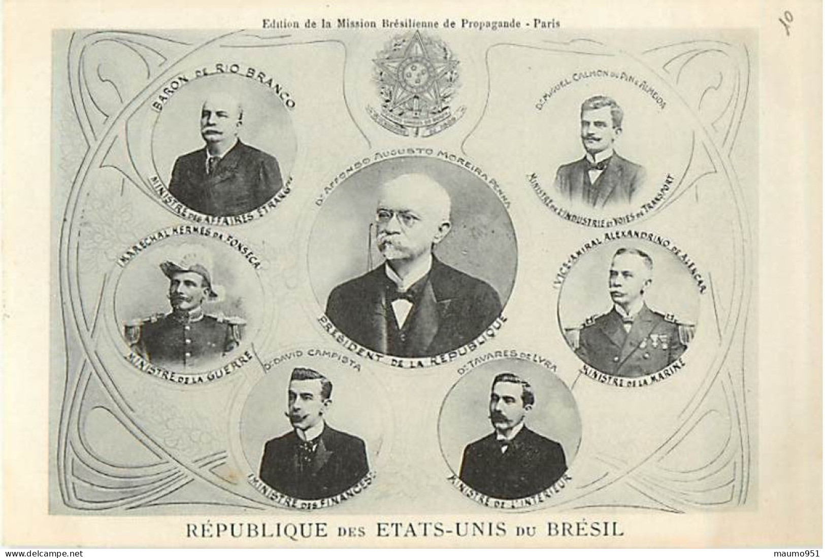 REPUBLIQUE Des ETATAS-UNIS Du BRESIL -. Présidents De La République Et Ministres - Sonstige