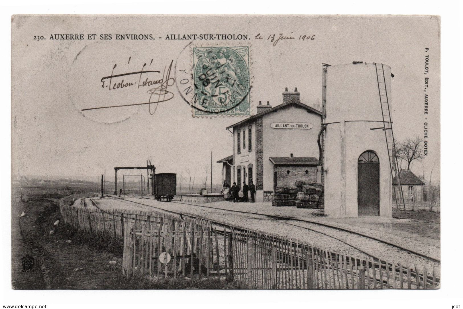 89 AILLANT SUR THOLON Auxerre Environs - La Gare - Série Toulot N° 230 - 1906 - Wagon - Animée - Aillant Sur Tholon