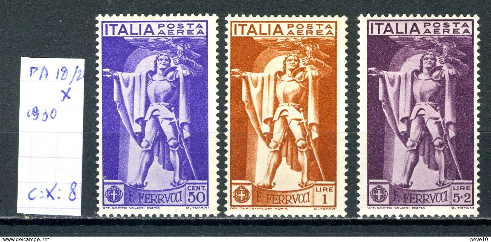 Italie    PA N°  18/20 X - Airmail