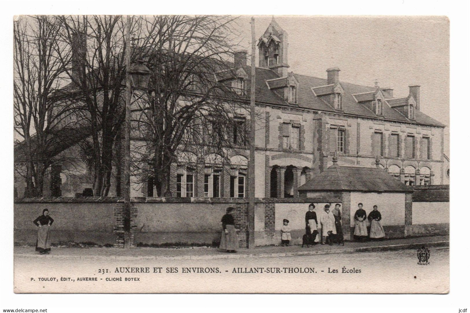 89 AILLANT SUR THOLON Auxerre Environs - Les Ecoles - Série Toulot N° 231 - 1904 - Chiens - Animée - Aillant Sur Tholon