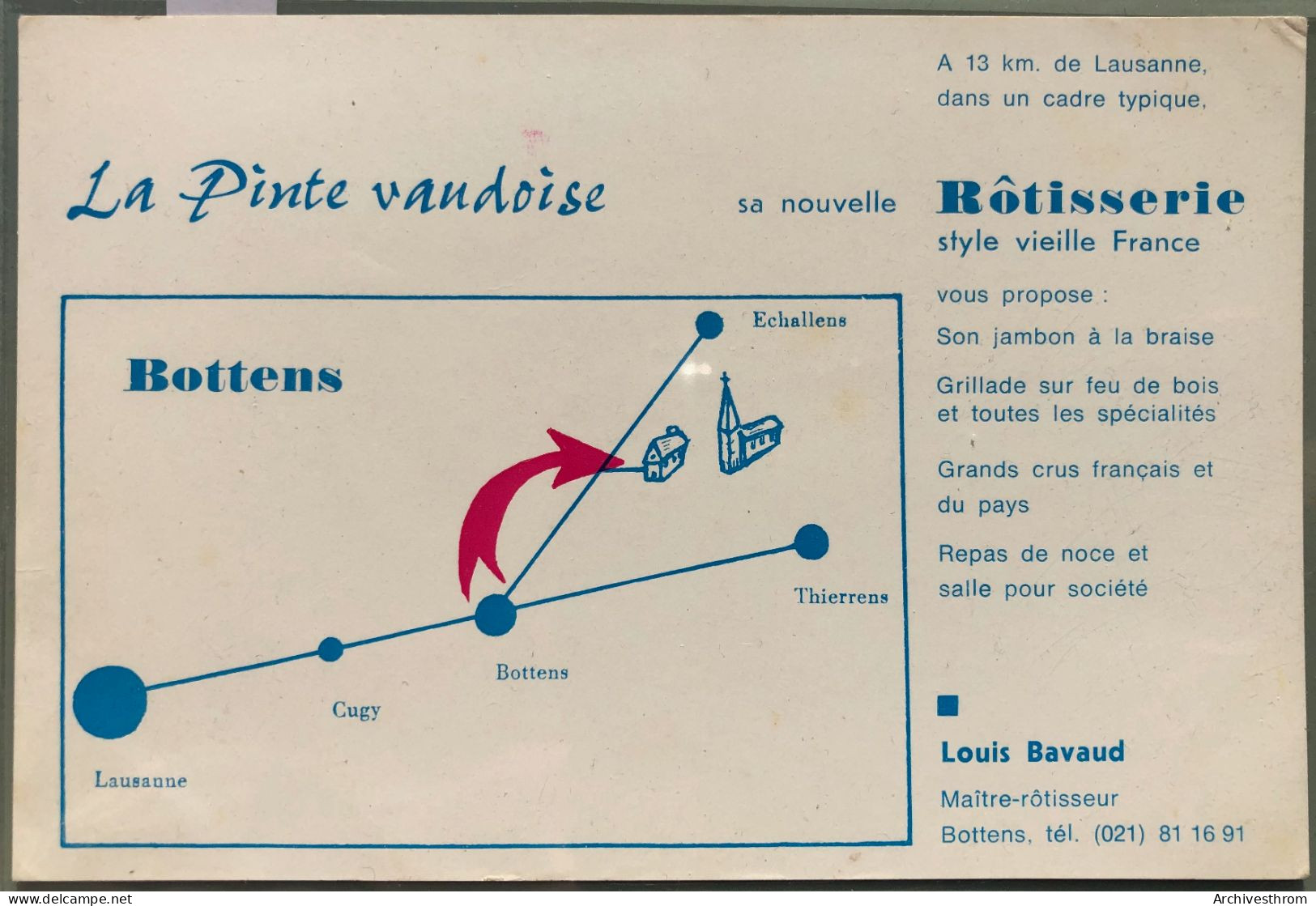 Bottens - Echallens - La Pinte Vaudoise - Rôtisserie De Louis Bavaud (16'206) - Échallens