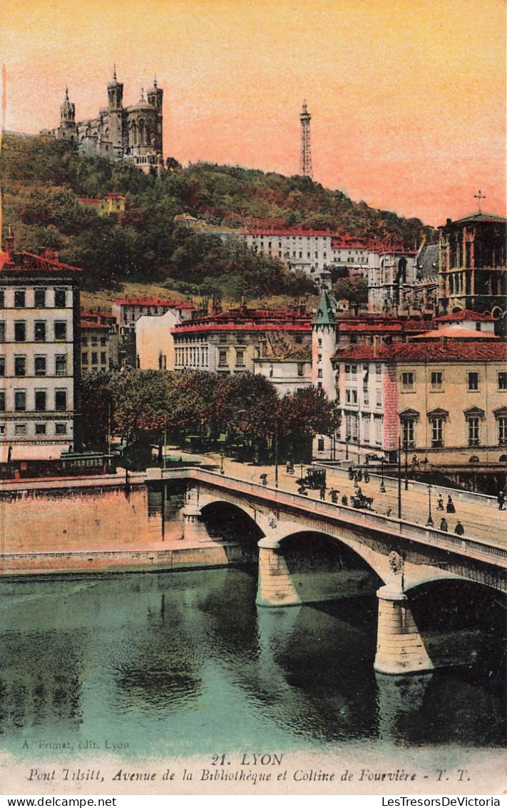 FRANCE - Lyon - Vue Sur Le Pont Tilsilt, Avenue De La Bibliothèque Et Colline De Fourvière - TT - Carte Postale Ancienne - Autres & Non Classés