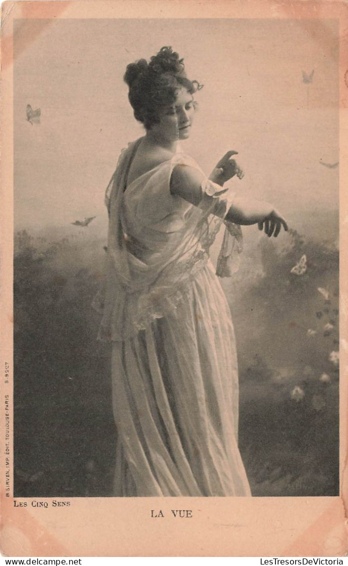 FANTAISIES - Les Cinq Sens - La Vue - Femme - Carte Postale Ancienne - Donne