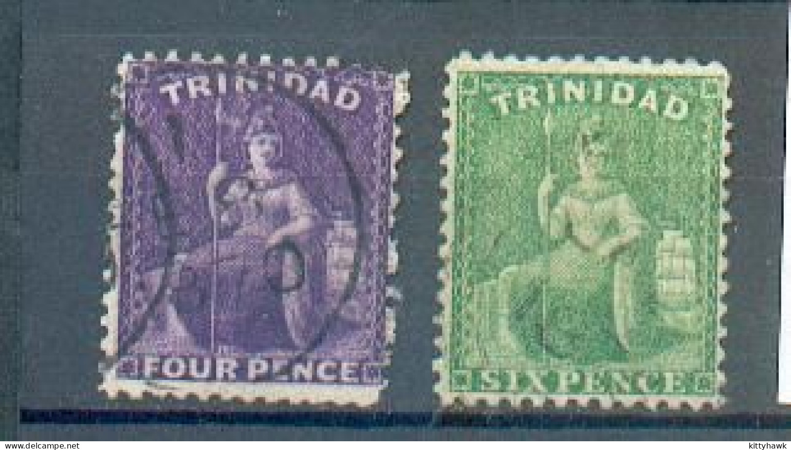 B 150  - Trinité - YT 22 Et 24 ° Obli - Fil CC - D 12 1/2 - Trinidad & Tobago (...-1961)