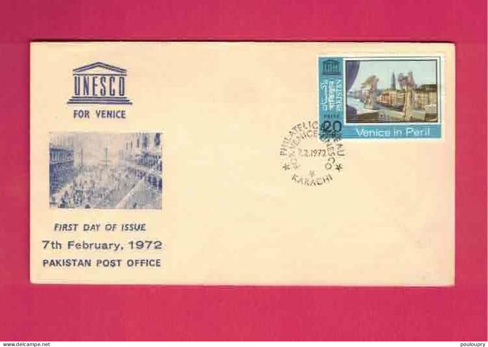 FDC De 1972 Du Pakistan - YT N° 314 - Venice In Peril - UNESCO