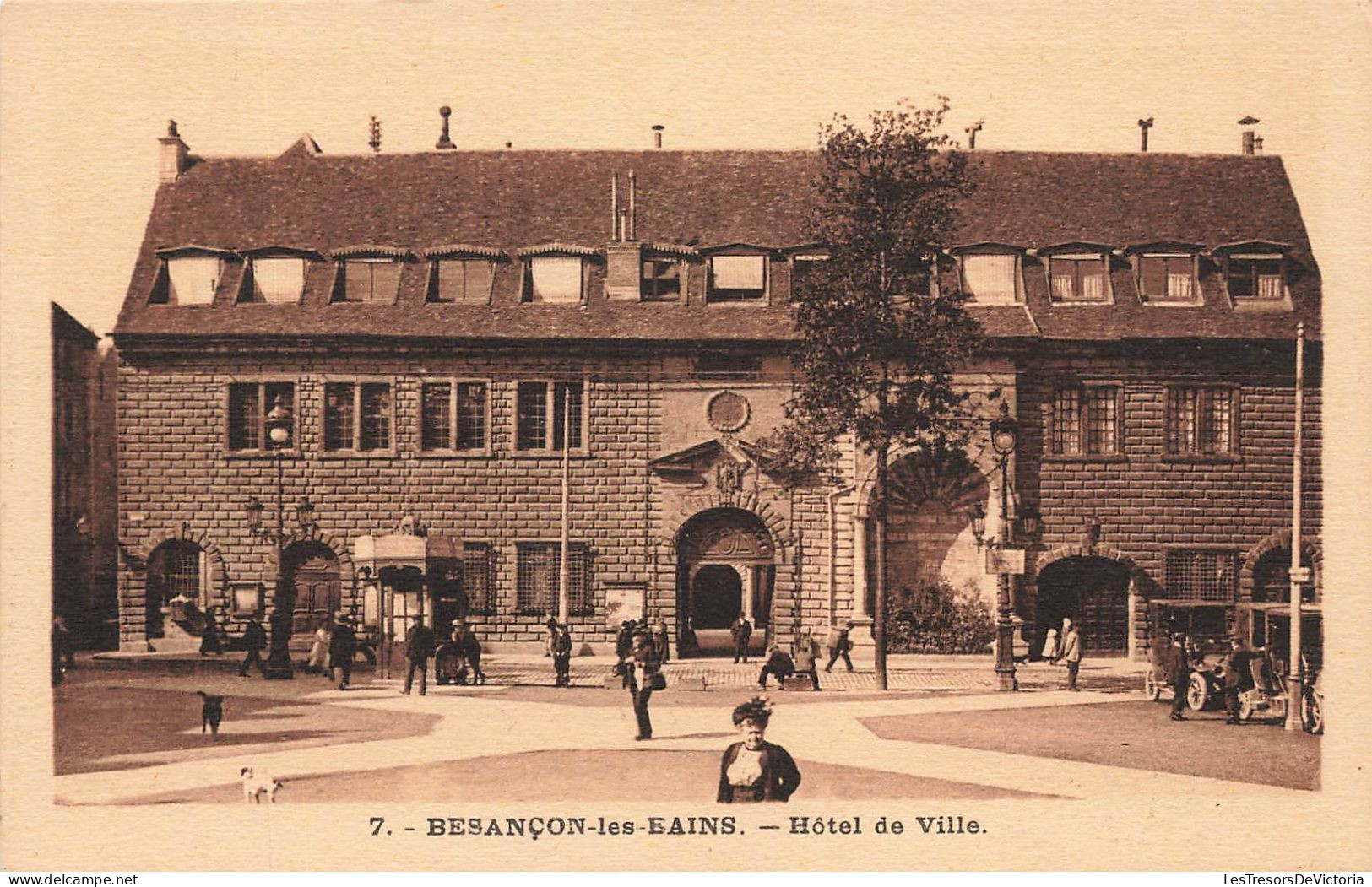 FRANCE - Besançon Les Bains - Vue Sur L'hôtel De Ville - Vue De L'extérieur - Animé - Carte Postale Ancienne - Besancon