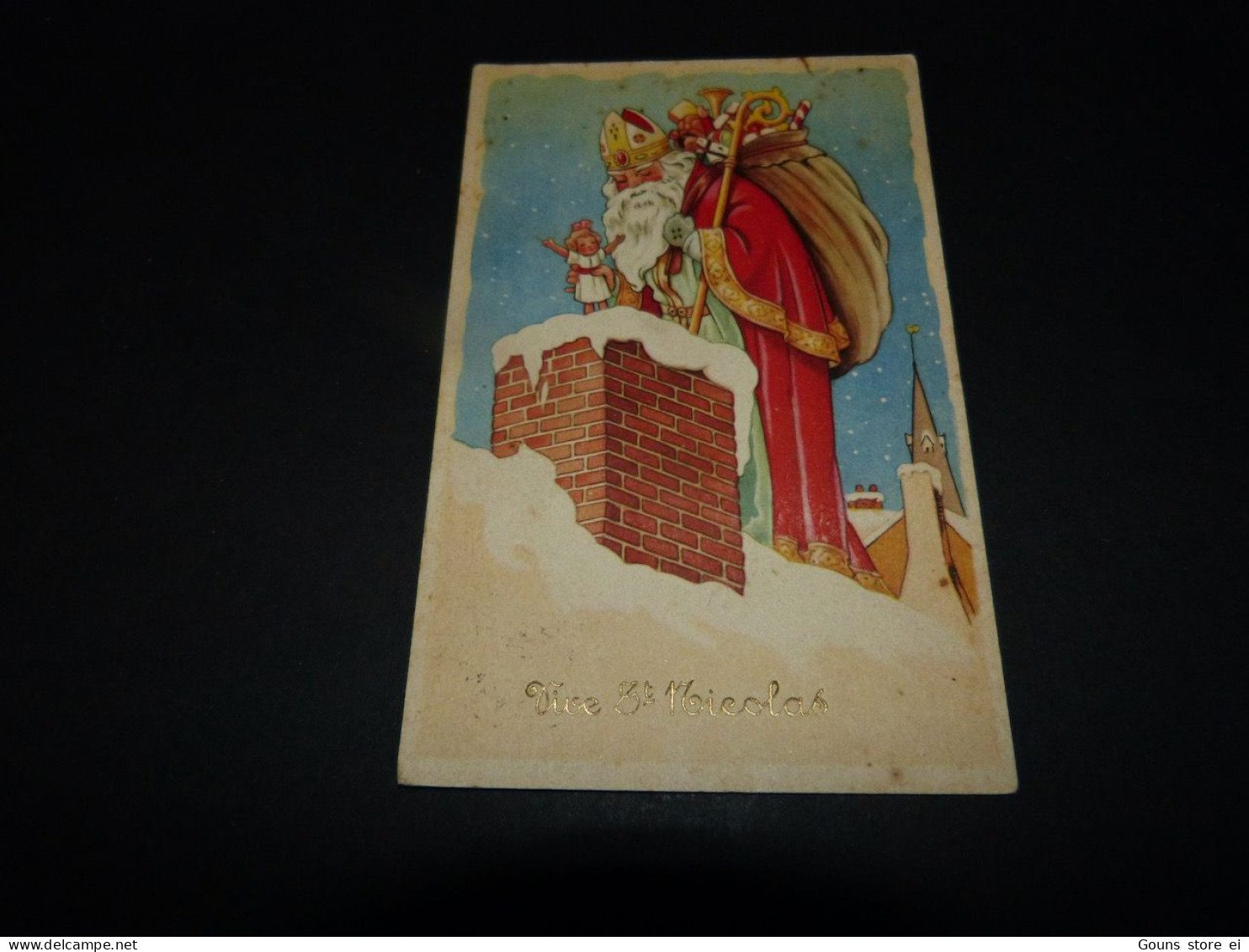 BC30-1 Cpa Saint-Nicolas Sinterklaas Santa Claus Avec Jouets Poupée Doll - Saint-Nicolas