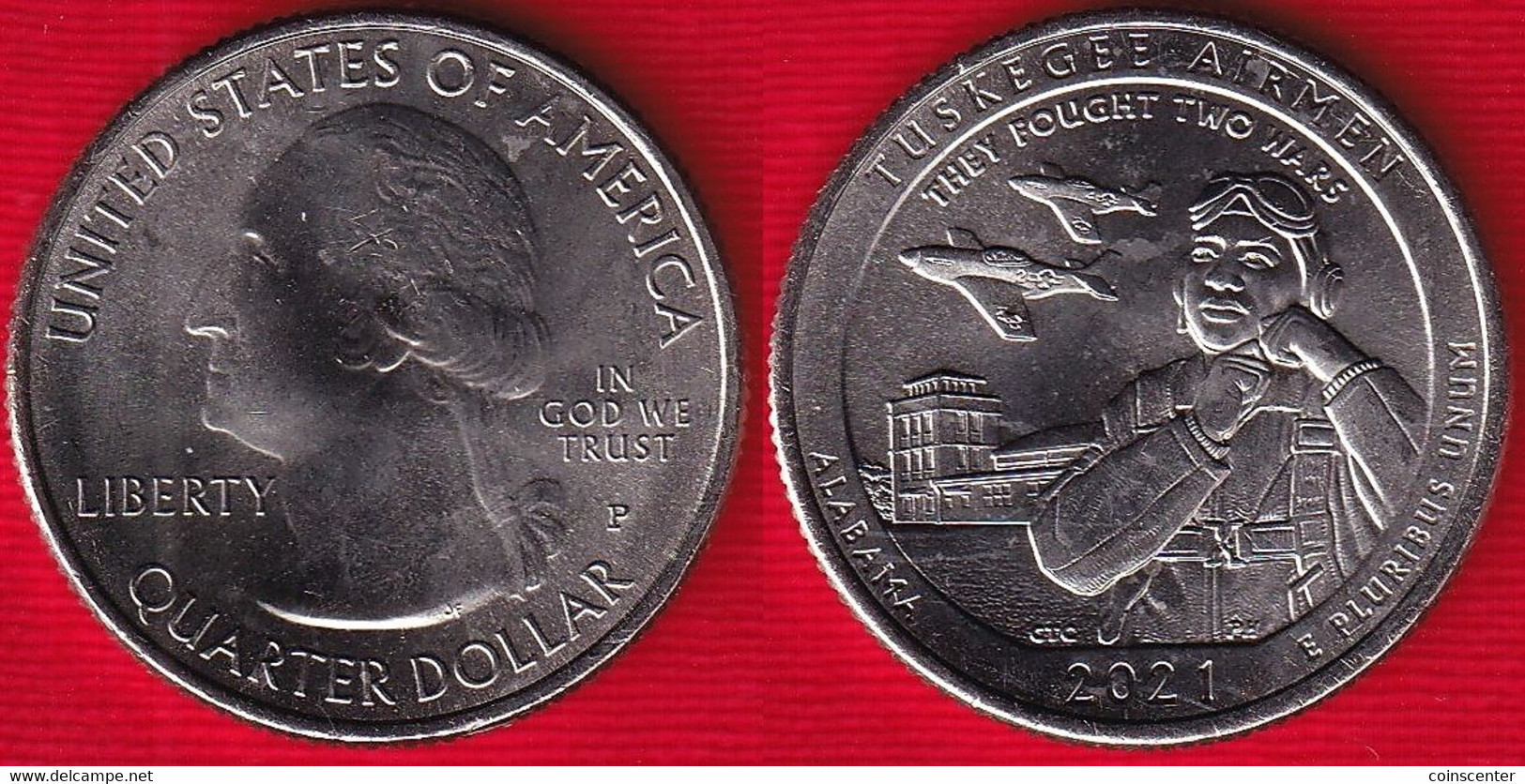 USA Quarter (1/4 Dollar) 2021 P Mint "Tuskegee Airmen, Alabama" UNC - 2010-...: National Parks
