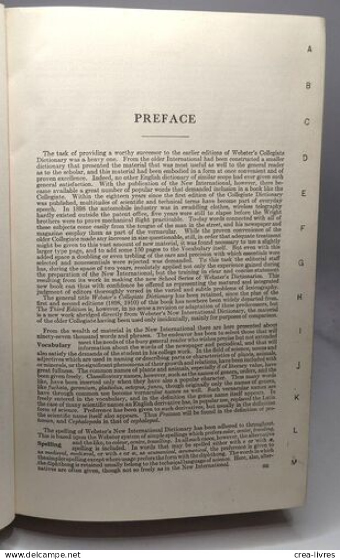 Webster's Collegiate Dictionary - Third Edition Of The Merriam Series - The Largest Abridgment Of Webster's New Internat - Dictionnaires