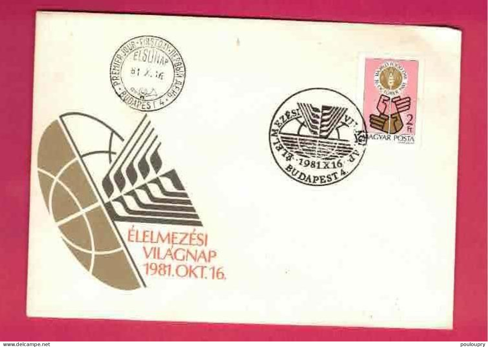 FDC De 1981 De Hongrie - YT N° 2771 - World Food Day - ACF - Aktion Gegen Den Hunger