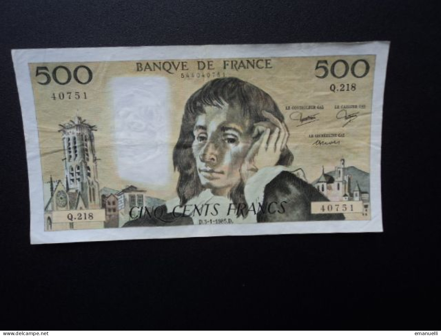 FRANCE : 500 FRANCS   3-1-1985   FAYETTE 71 / PICK 156e     TTB * - 500 F 1968-1993 ''Pascal''