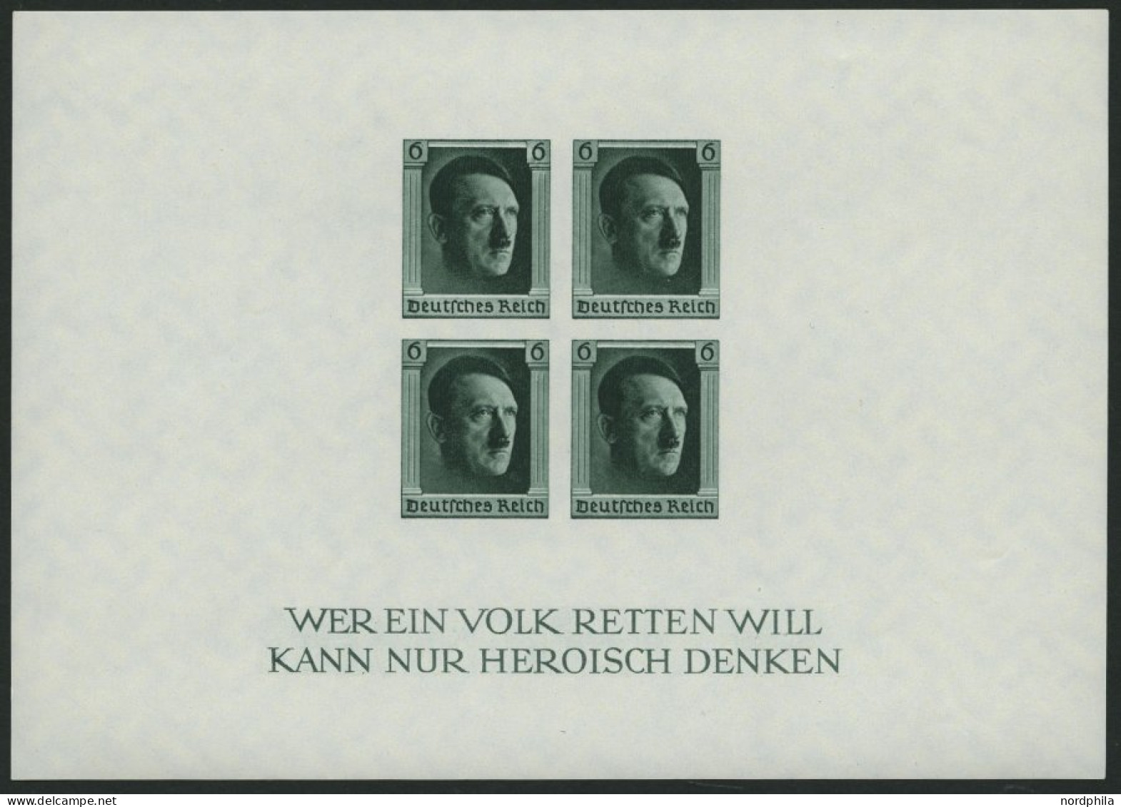 Dt. Reich Bl. 8 **, 1937, Block Hitler Ungezähnt, Pracht, Mi. 210.- - Blocks & Kleinbögen