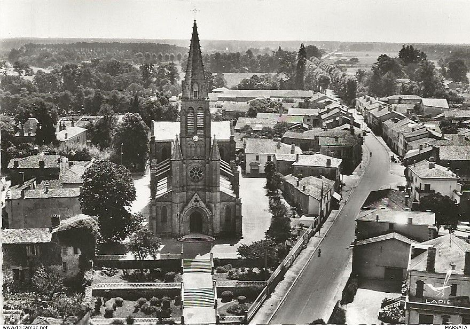 CPSM Tartas Eglise Saint Jacques  Vue Sur La Ville Haute - Tartas