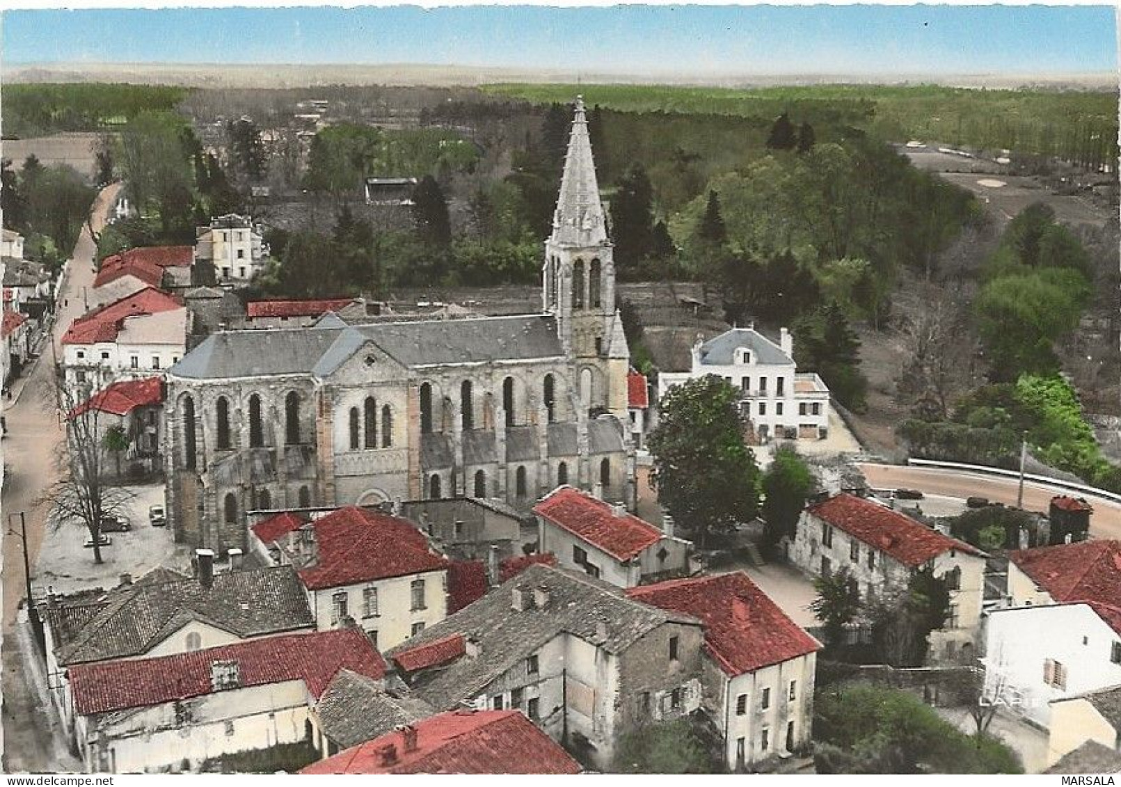 CPSM Tartas Eglise Et  Vue Générale - Tartas