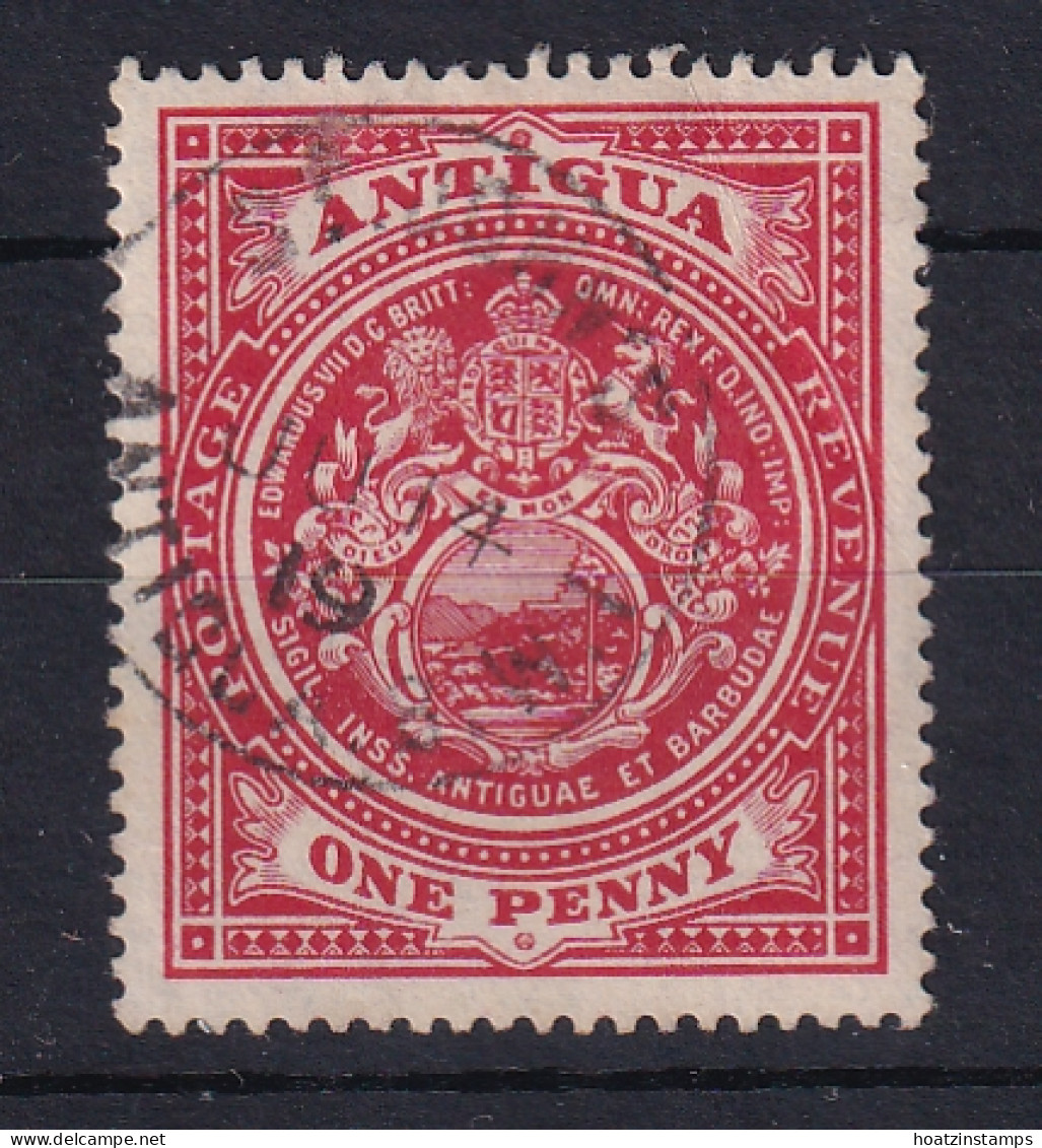 Antigua: 1908/17   Badge   SG43    1d  Red   Used - 1858-1960 Colonia Britannica
