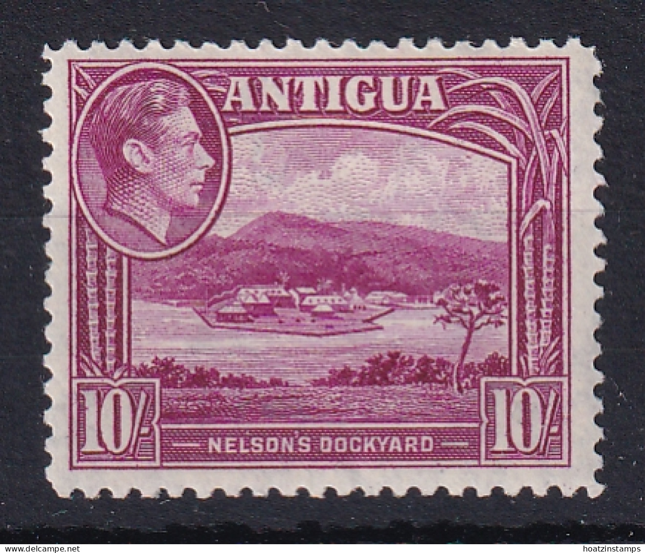 Antigua: 1938/51   KGVI    SG108    10/-      MH - 1858-1960 Crown Colony
