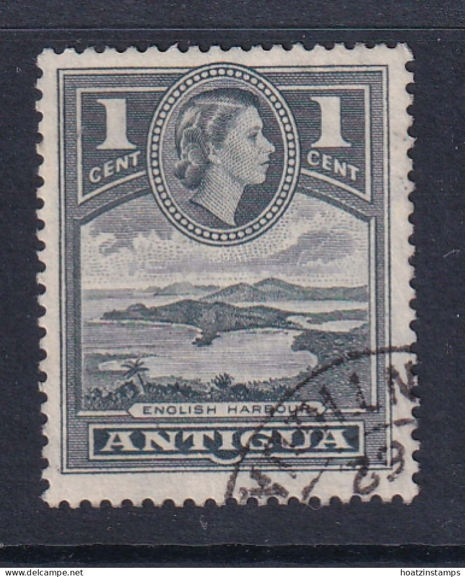 Antigua: 1953/62   QE II - Pictorial     SG121    1c   Slate-grey    Used - 1858-1960 Crown Colony