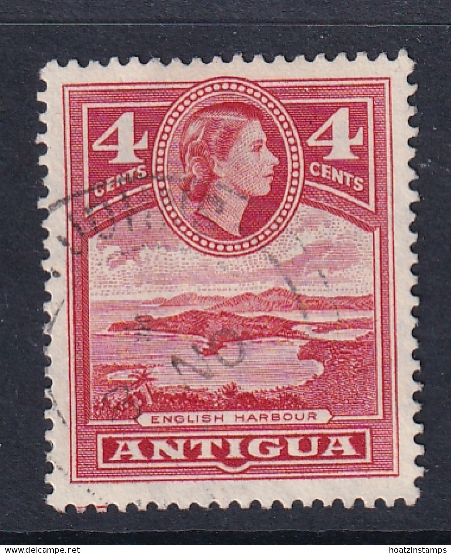 Antigua: 1953/62   QE II - Pictorial     SG124    4c   Scarlet    Used - 1858-1960 Kronenkolonie