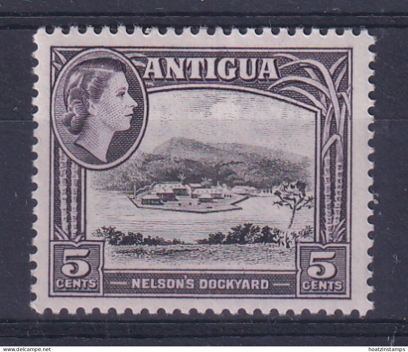 Antigua: 1963/65   QE II - Pictorial     SG154    5c   Black & Slate-violet  [Wmk: Block Crown CA]   MH - 1960-1981 Ministerial Government