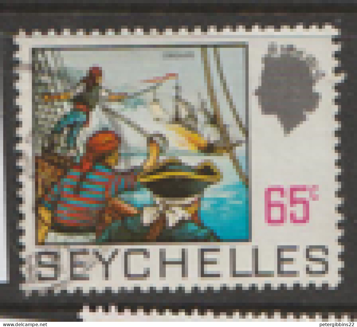Seychelles 1969  SG  271 65c Corsair  Fine Used - Seychelles (...-1976)