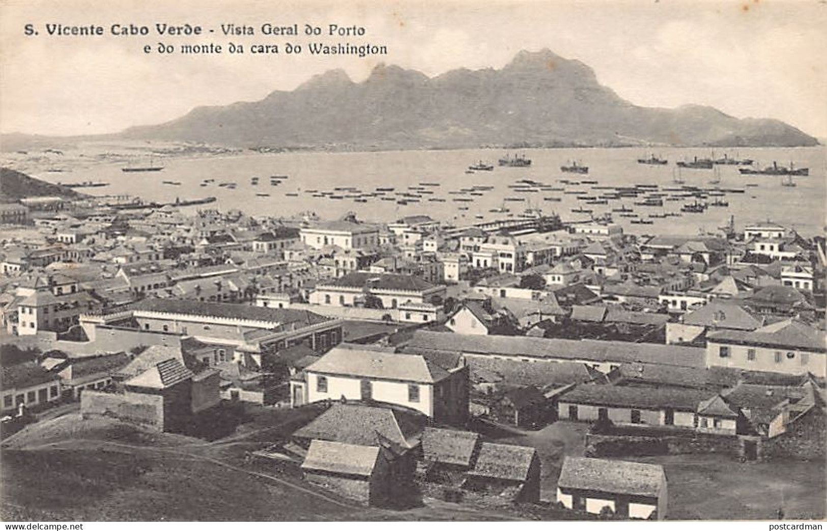 Cabo Verde - SÃO VICENTE - Vista Geral Do Porto E Do Monte Da Cara Do Washington - Ed. G. Frusoni 3158 - Cap Vert