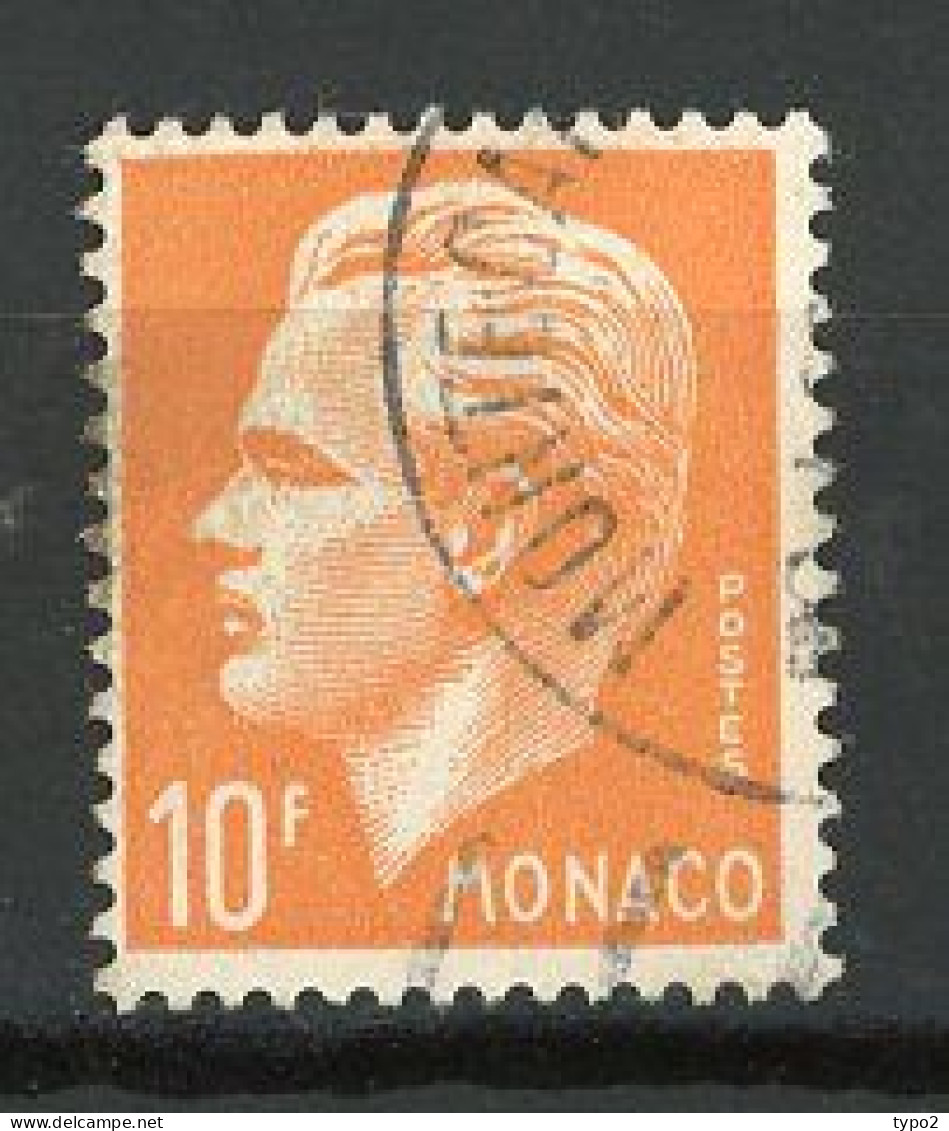 MONACO - Yv. N° 350  (o) 10f  Prince Rainier III Cote 9,5 Euro BE  2 Scans - Usati