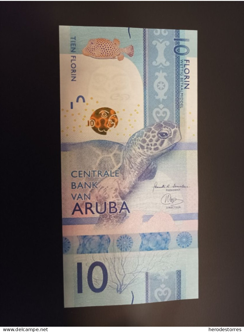 Billete Aruba 10 Florin, Año 2019, Serie A, UNC - Aruba (1986-...)