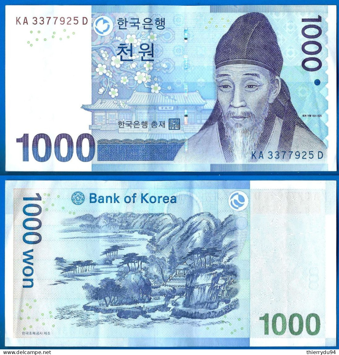 Coree Du Sud 1000 Won 2007 Serie KA Corée South Korea Prefix HC Que Prix + Port  Paypal Bitcoin OK - Corée Du Sud