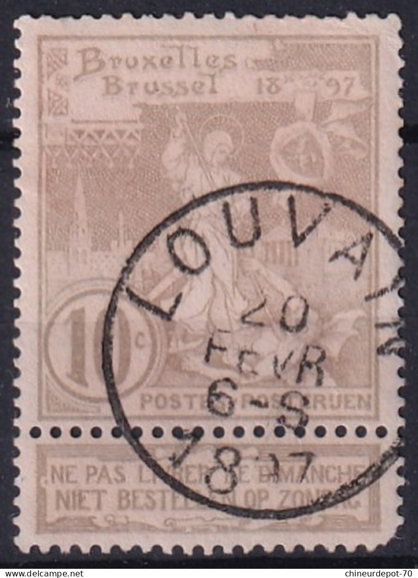 N° 72 EXPOSITION CACHET LOUVAIN 20 FEVRIER 1897 - 1894-1896 Esposizioni