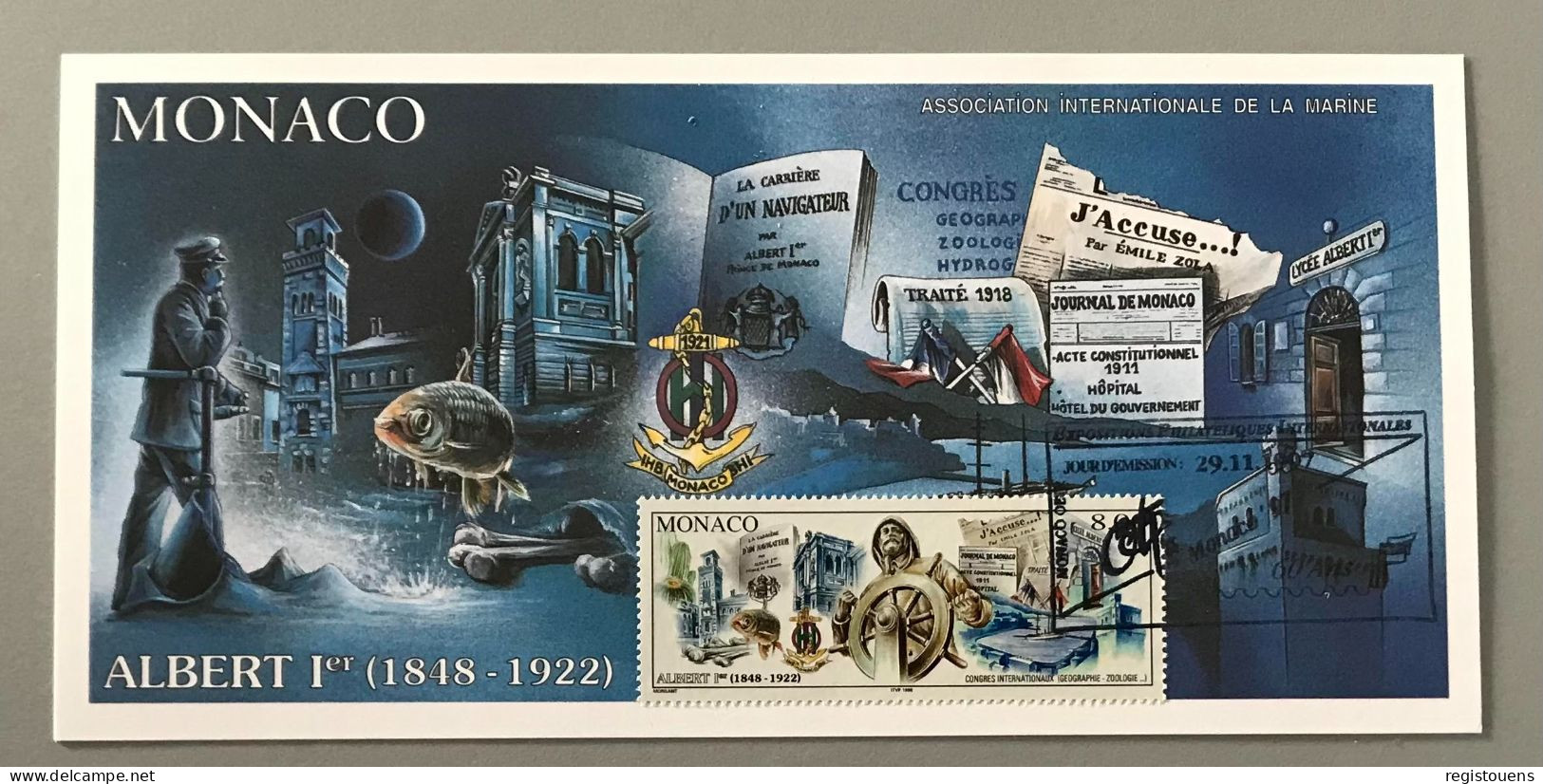Carte Monaco Association Internationale De La Marine - Used Stamps
