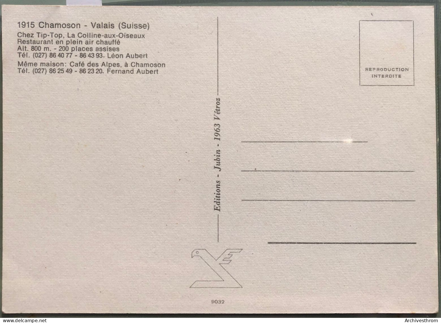 Chamoson - Alignée De Voitures Années 1960 Chez Tip-Top Restaurant (16'218) - Chamoson