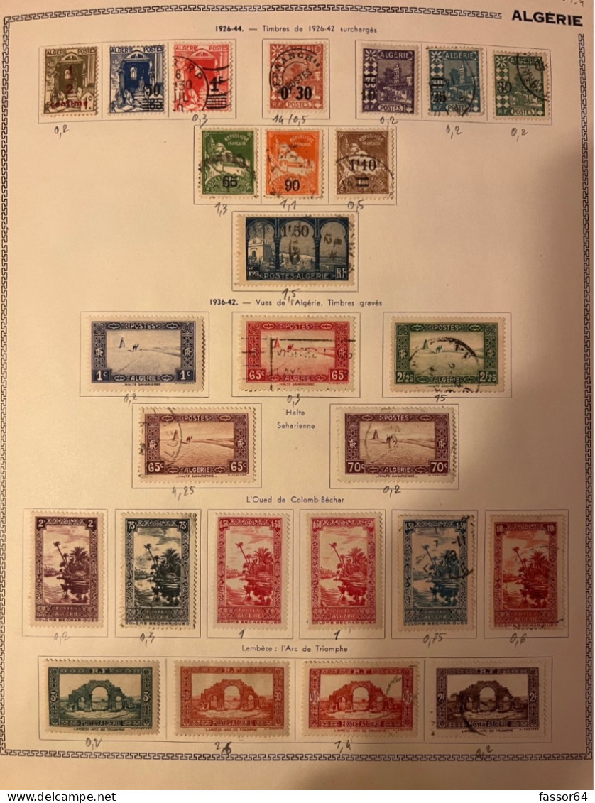 Algérie Neuf Et Oblitérés QT Lot 80 Quasi Complet 1924/1958 Cote + 1200 Euros - Sonstige & Ohne Zuordnung